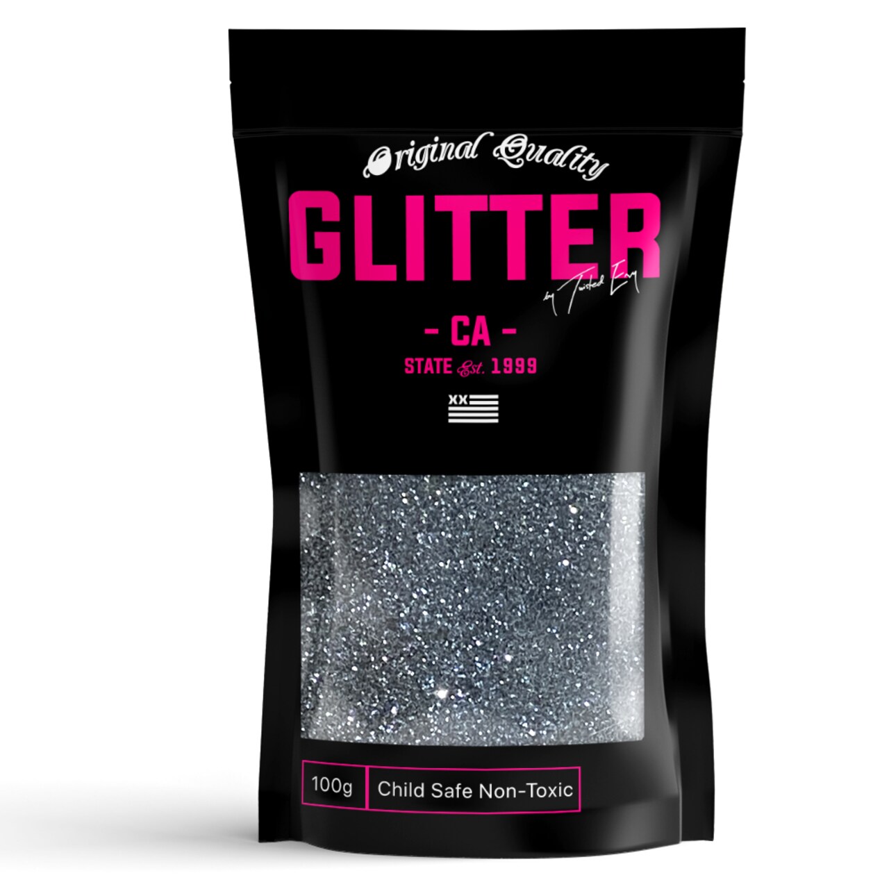 Gunmetal Silver Gray Premium Glitter Multi Purpose Dust Powder 100g / 3.5oz for use with Arts & Crafts Wine Glass Decoration Weddings Cards Flowers Cosmetic Face Body (PACKAGING MAY VARY)
